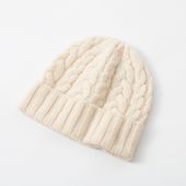 northpeace farm/カシミヤ100%ケーブルニット帽